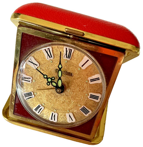 Vintage travel alarm clock - vintage,