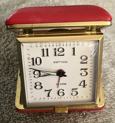 Vintage estyma travel clock - vintage,