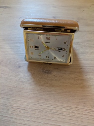Vintage coral travel alarm - vintage,