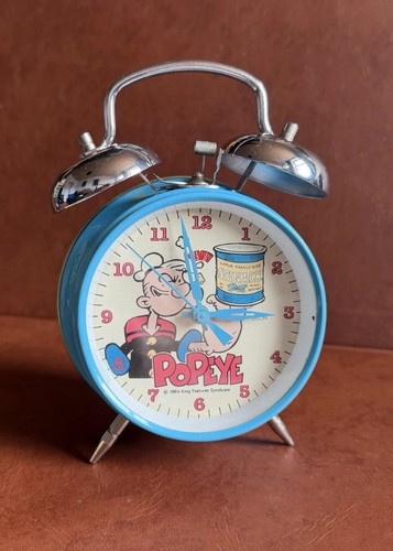 Vintage popeye alarm clock - alarm,