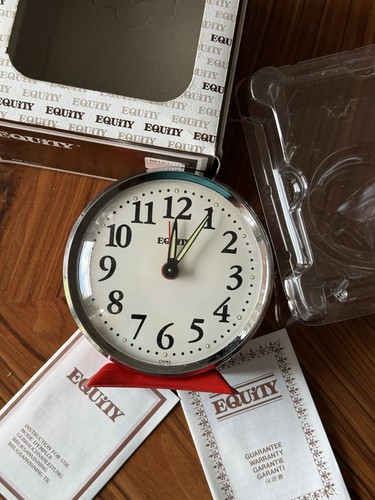 Vintage equity alarm clock - alarm,